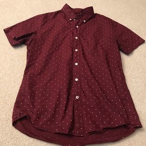 American eagle short sleeve button down shirt